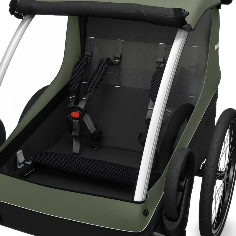 Remorque enfant Thule Courier 2 places, poussette et cargo FlipFlat