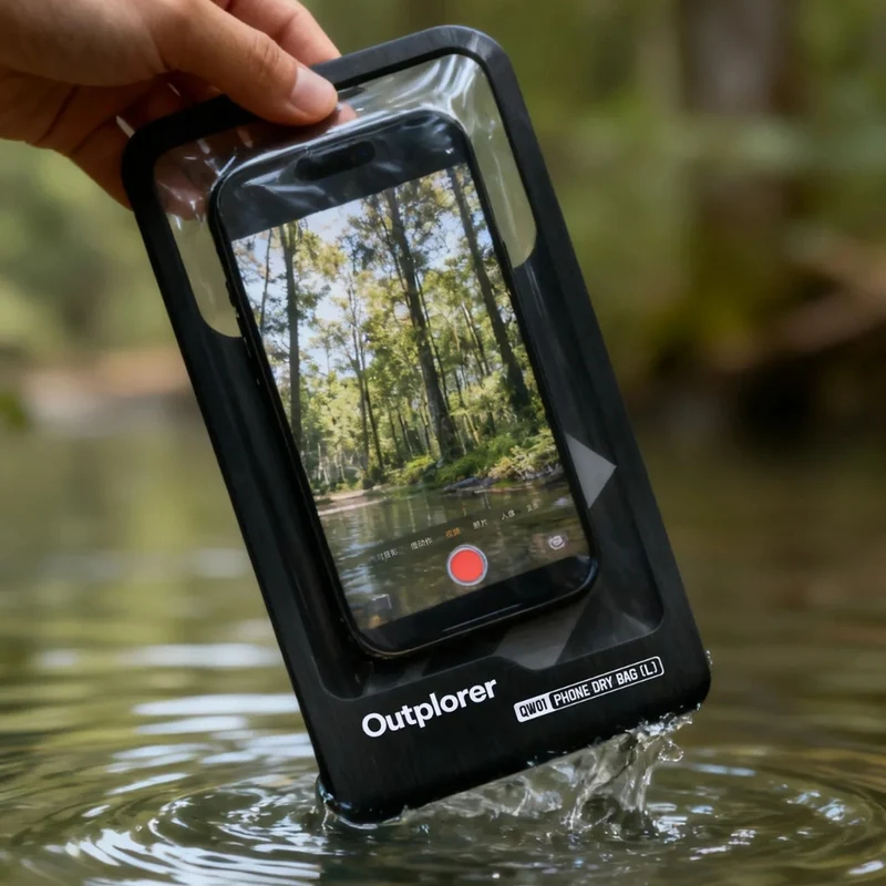 Pochette vélo étanche pour téléphone Outplorer à fixation magnétique