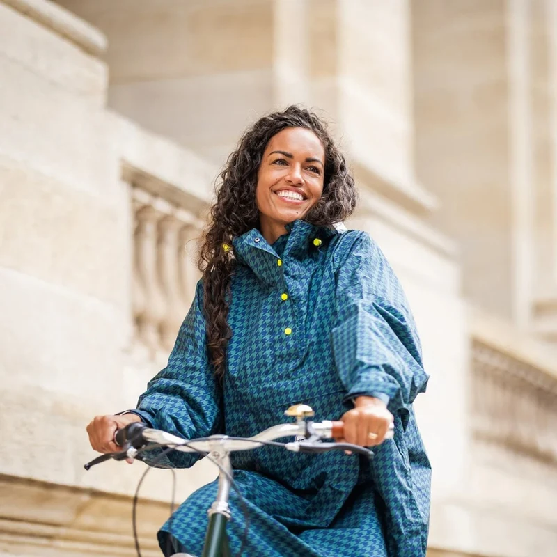 Poncho de pluie vélo recyclé Le Temps des Grenouilles