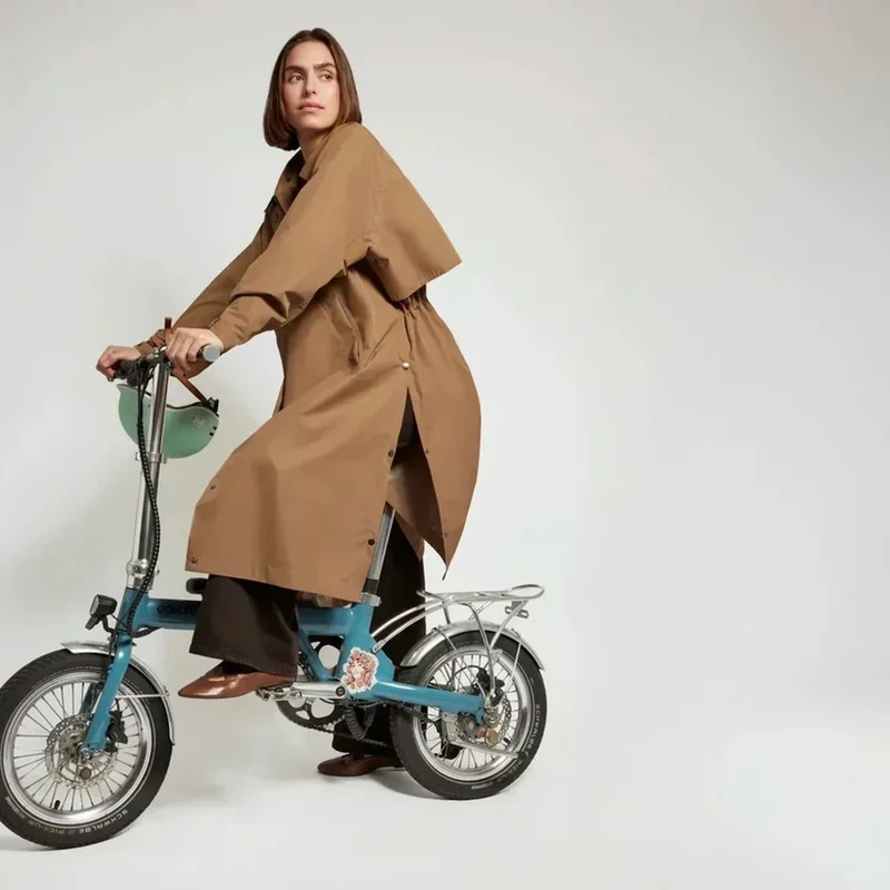 Trench-coat imperméable Fudoon unisexe respirant à taille réglable