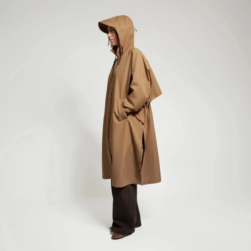 Trench-coat imperméable Fudoon unisexe respirant à taille réglable