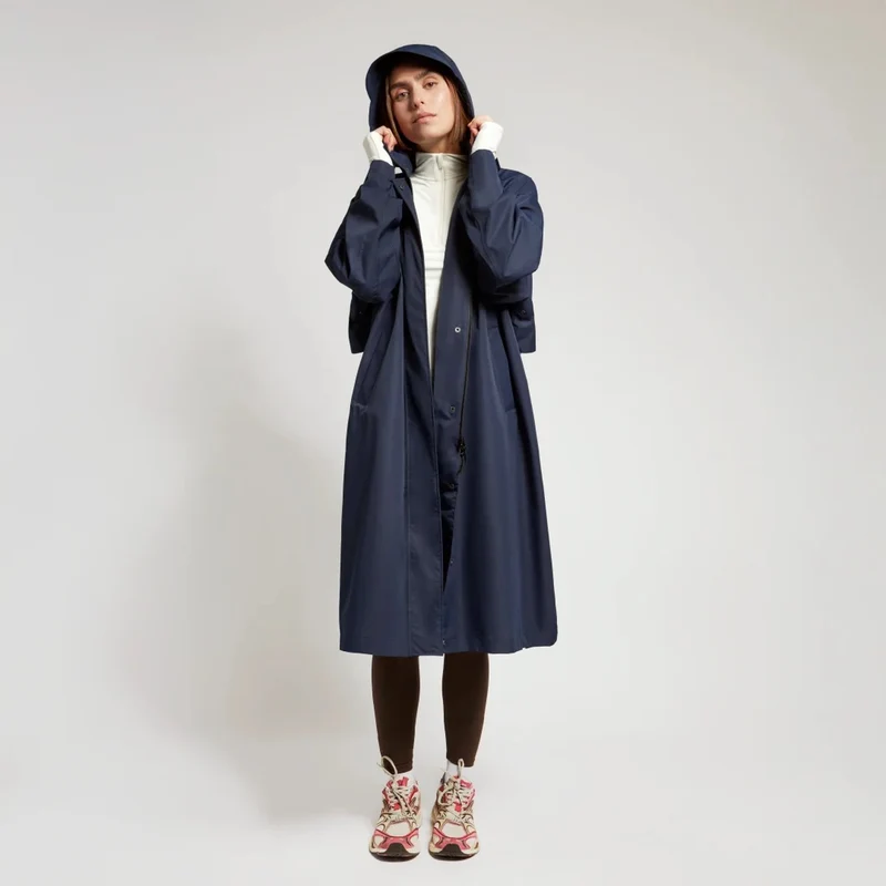 Trench-coat imperméable Fudoon unisexe respirant à taille réglable