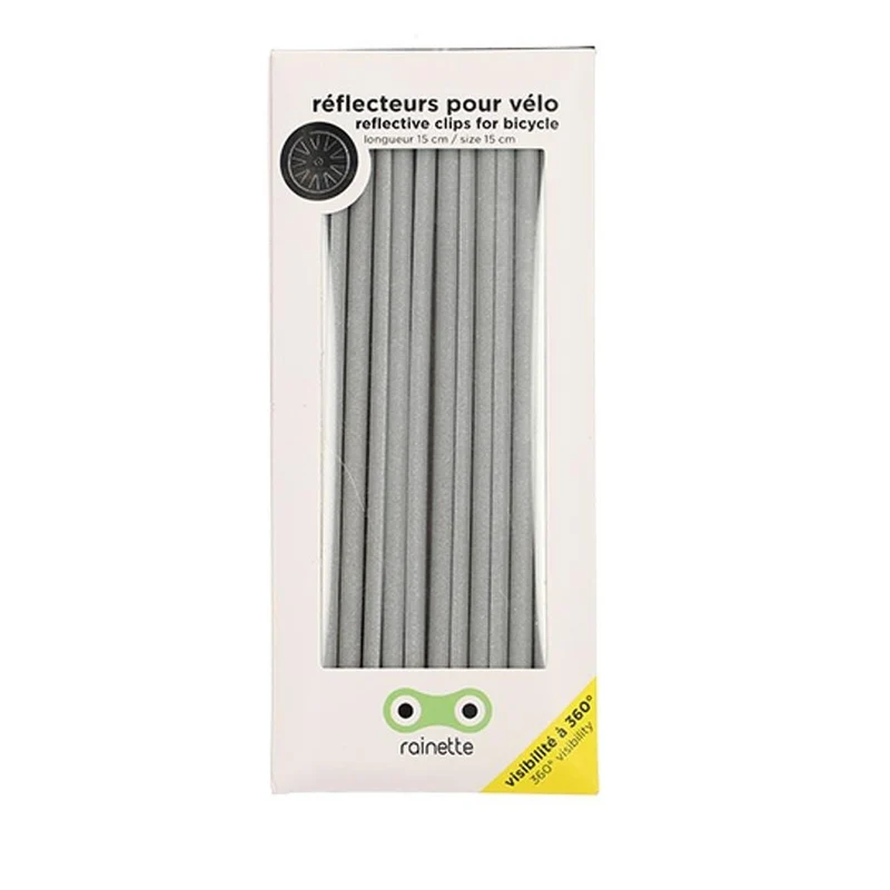Réflecteurs pour rayon de vélo 150 mm Rainette - lot de 12