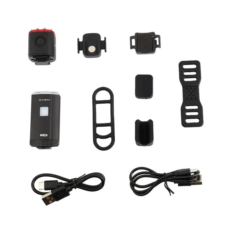 Set éclairage vélo avant et arrière Kheax Mirza / Nash III USB-C
