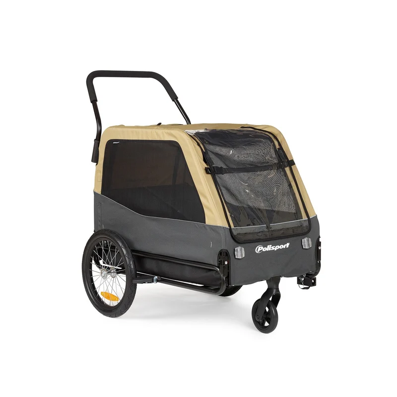 Remorque vélo pour chien 2-en-1 Polisport jusqu’à 45 kg