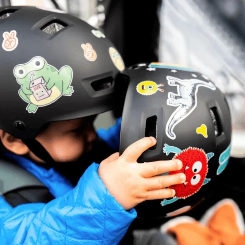 Stickers réfléchissants pour vélo et casque Rainette - animaux, fun, & food