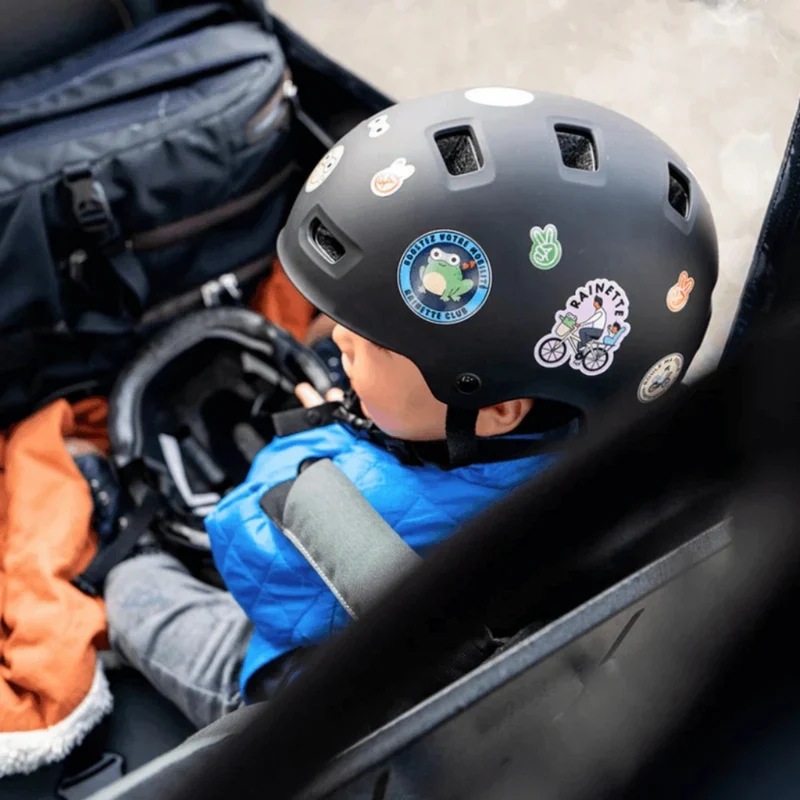 Stickers réfléchissants pour vélo et casque Rainette - animaux, fun, & food