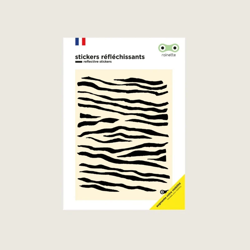 Stickers réfléchissants pour vélo et casque Rainette - animaux, fun, & food