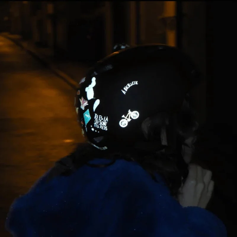 Stickers réfléchissants pour vélo et casque Rainette - animaux, fun, & food