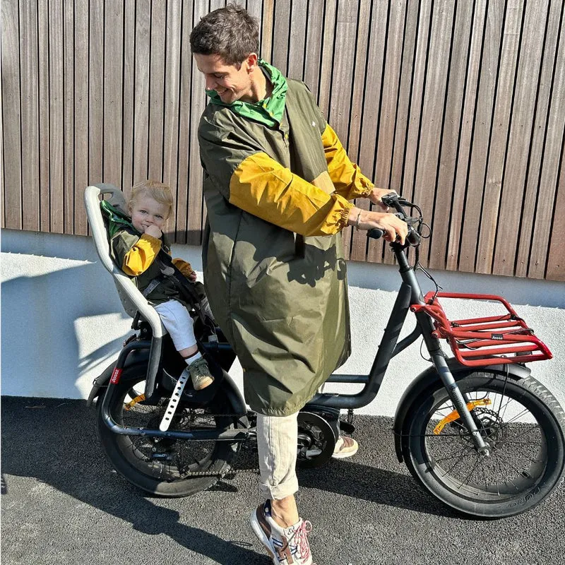 Poncho de pluie Poule Party adulte ou enfant kaki