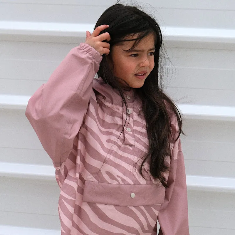 Poncho de pluie Poule Party adulte ou enfant zebra