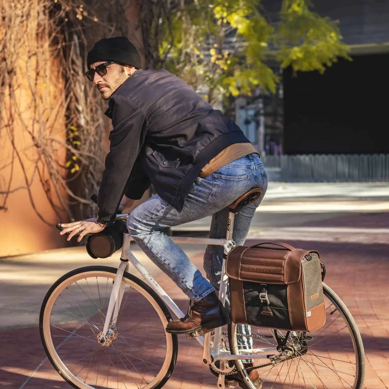 Sac de bureau vélo Genuine Shad Bikes 16L look cuir vintage