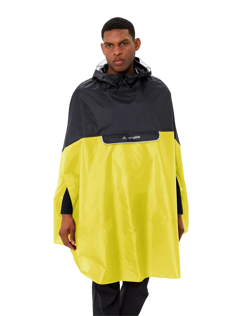 Poncho cycliste jaune avec visières latérales Covero II Vaude