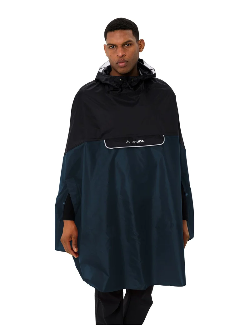 Poncho cycliste jaune avec visières latérales Covero II Vaude