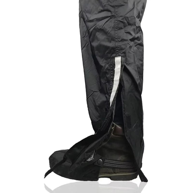 Pantalon imperméable à fermeture éclair et guêtres intégrées