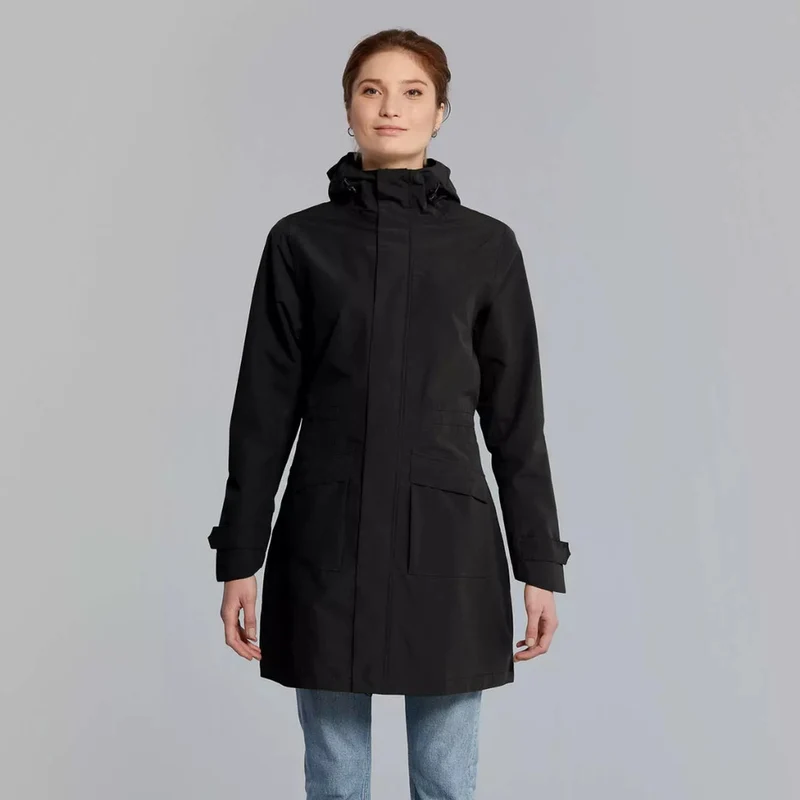 Parka pluie chaud et élégant noir pour femmes Mosse Basil