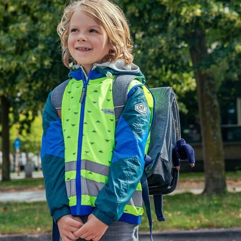 Gilet réfléchissant enfants jaune fluo Jackson GoFluo