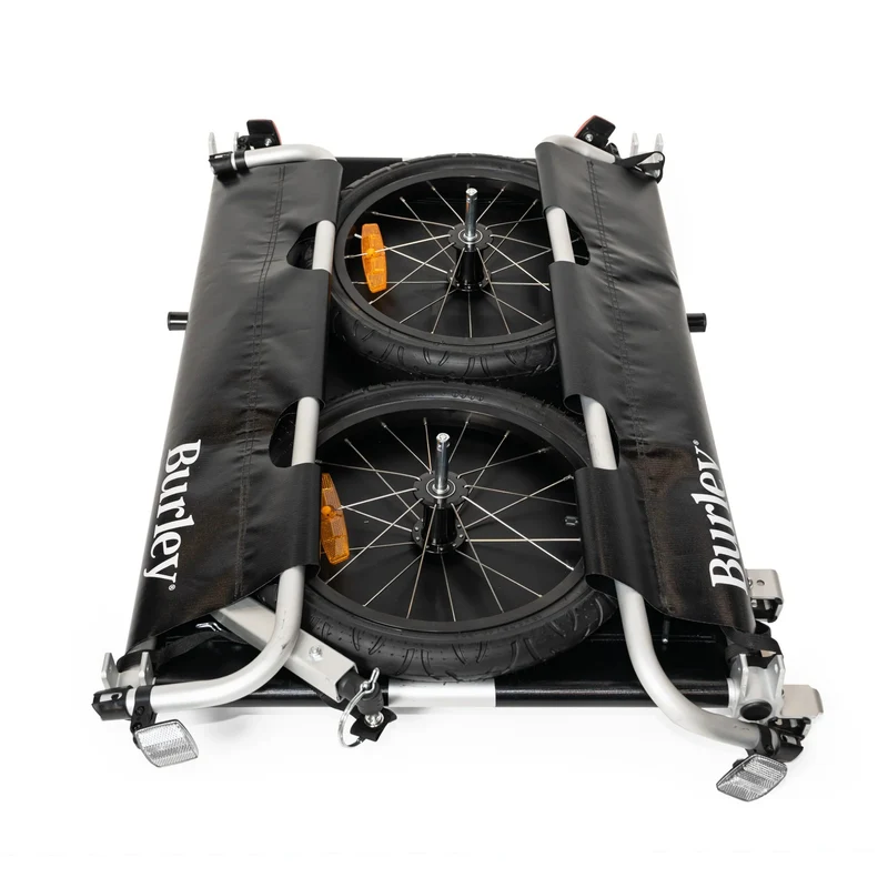 Remorque vélo cargo pliable Flatbed Burley plateforme ouverte