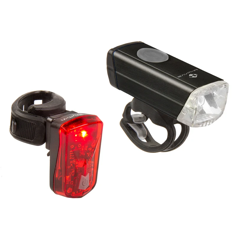 Set d'éclairages vélo avant et arrière à LED rechargeables USB Atlas 20 M-Wave