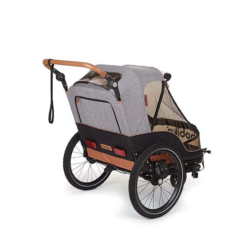 Remorque vélo enfants 2 places 2 en 1 avec kit piéton Bobike
